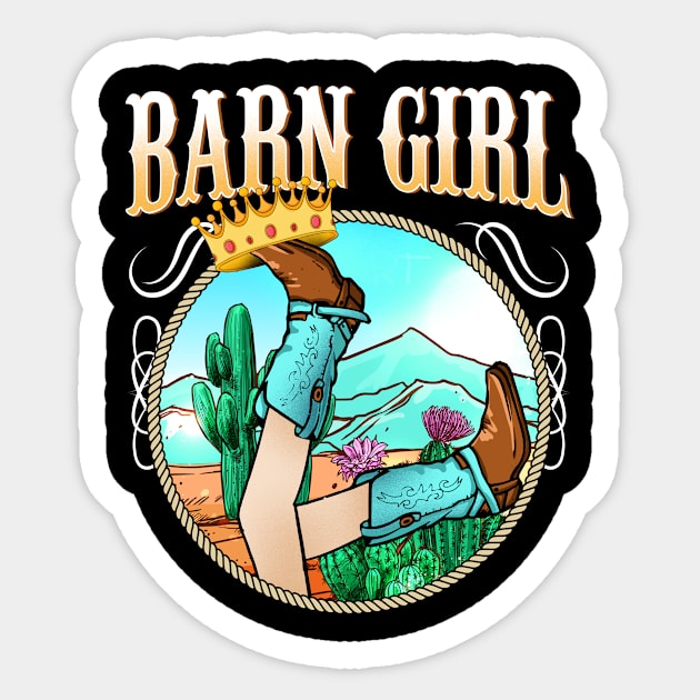 Barn Girl I Equestrian Pony Horse Fan Sticker by biNutz